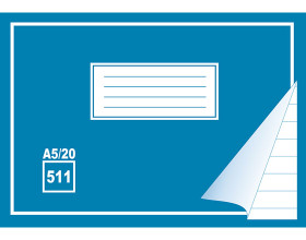 Kirjoitusvihko 511 A5/20 viivoitettu  20 kpl/pkt