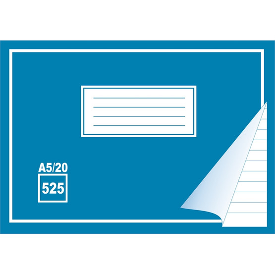 Kirjoitusvihko 525 A5/20 kaksoisviivat   20 kpl/pkt
