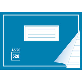 Kirjoitusvihko 528 A5/20 kaksoisviivat  20 kpl/pkt