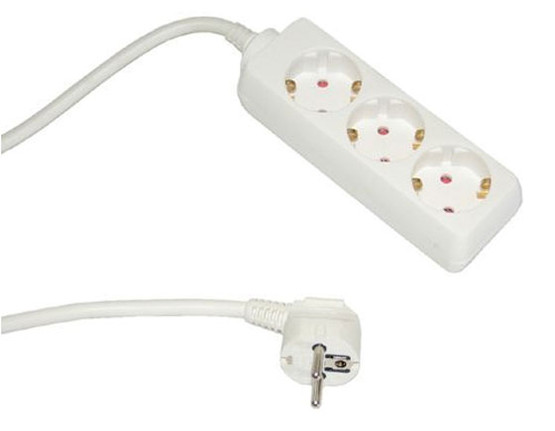 Jatkojohto 3-osainen maadoitettu 1.5m