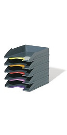 Durable varicolor lomakelaatikko harmaa, 5 laatikkoa