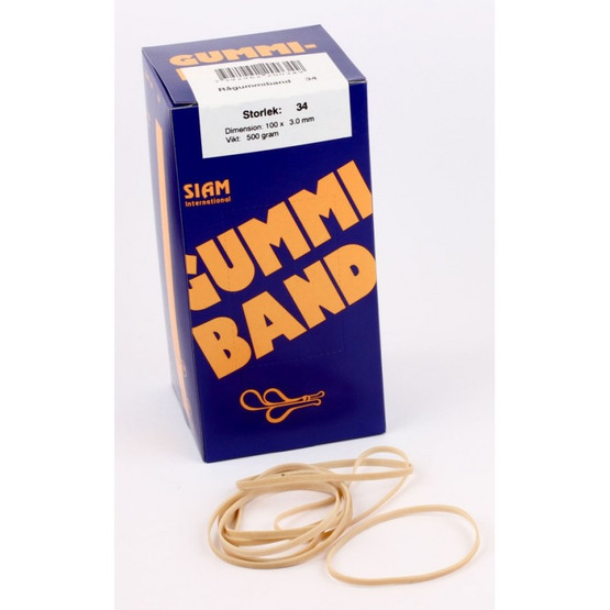 Kumirengas nro 34 100x3,0mm luonnonkumi  500g