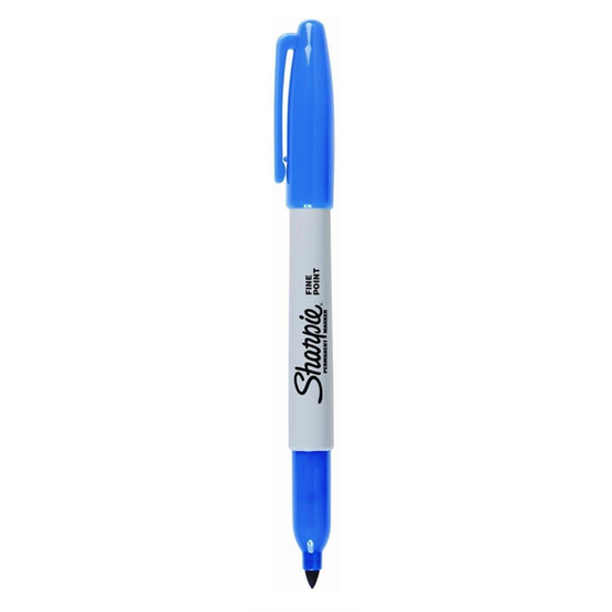 Kuitukärkikynä Sharpie Fine permanent marker 1,0mm sininen  12 kpl/pkt