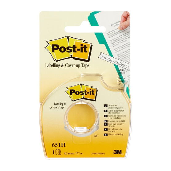 Peitenauha Post-it 651H 4.21mmx18m 1-rivinen irrotettava