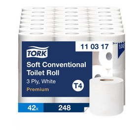 WC-paperi Tork Soft 3-krs. premium  42rll valkoinen 110317