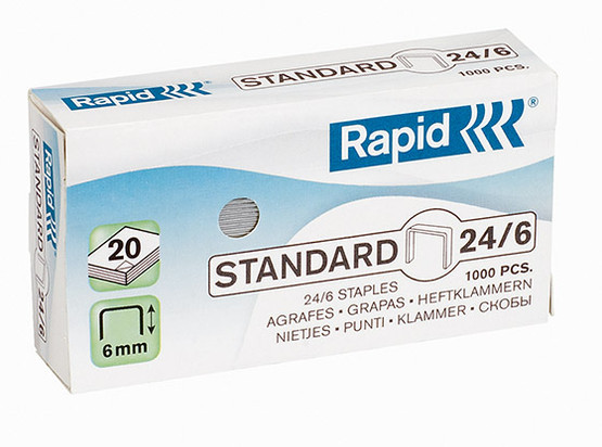 Nitomanasta RAPID Standard 24/6  galvanoitu  1000 kpl