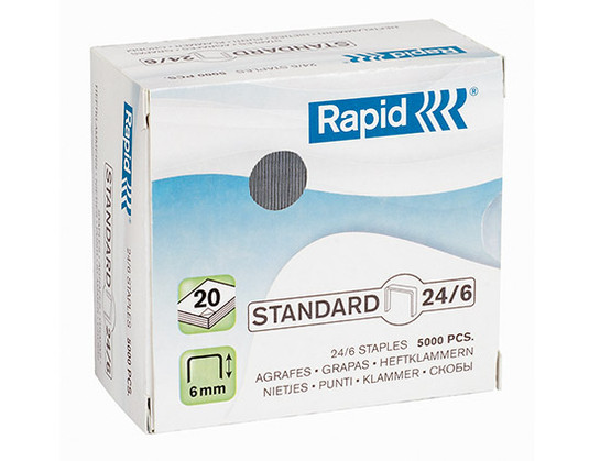 Nitomanasta RAPID Standard 24/6  galvanoitu  5000 kpl