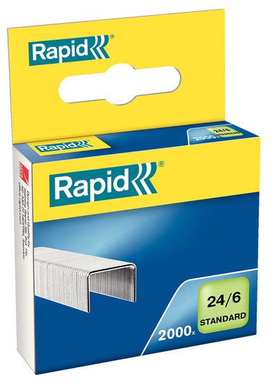 Nitomanasta Rapid Standard 24/6 galvanoitu 2000 kpl