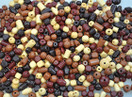 Puuhelmilajitelma luonnon värit 250g