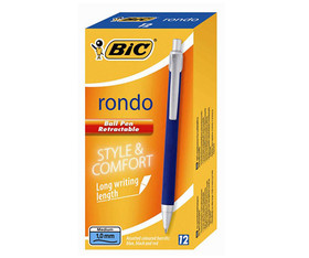 Kuulakärkikynä Bic Rondo värilajitelma arkistokelpoinen  12 kpl/pkt 