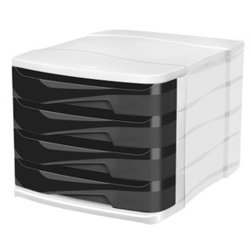 Laatikosto 4-osainen Eco musta/vaaleanharmaa