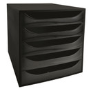 Laatikosto Ecobox 5-osainen musta