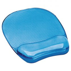 Hiirimatto Fellowes rannetuella Crystal geeli sininen