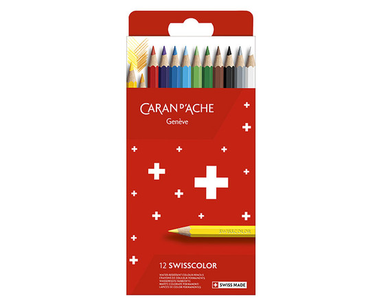 Värikynä Caran D'Ache lajitelma 12 väriä/rasia  10 rasiaa/pkt