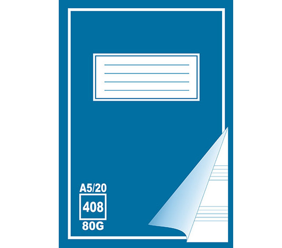 Musiikkivihko 408 A5/20 nuottiviivat + ruudut  20 kpl/pkt