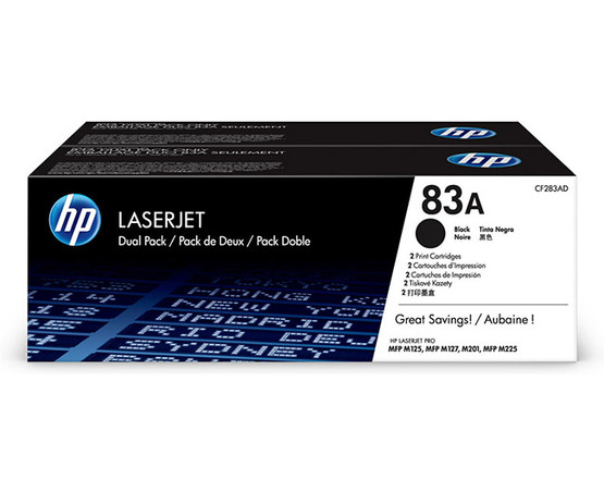 Laserväri HP CF283AD - HP 83A musta dualpack