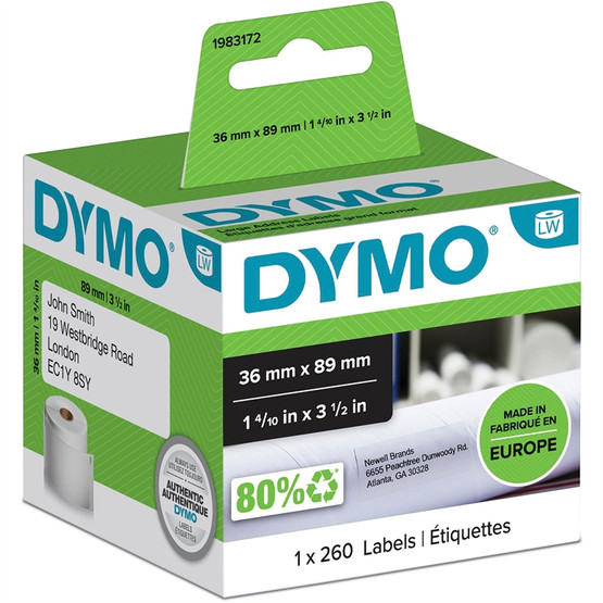 Tarra Dymo LW 36x89mm suuri osoitetarra / 260