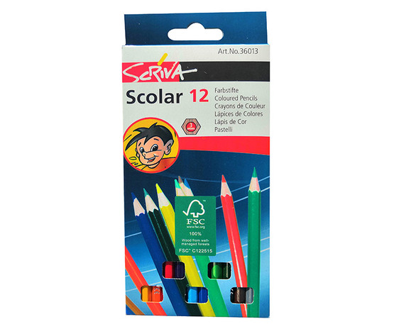 Värikynälajitelma Scriva FSC 12 väriä
