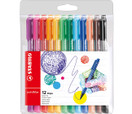 Kuitukärkikynä Stabilo pointMax värilajitelma 12 väriä