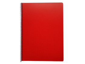Kierrevihko muovikantinen A4/80 punainen 5 kpl/pkt