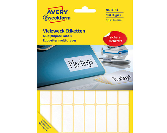Avery 3323 tarra valkoinen 38x14mm / 982