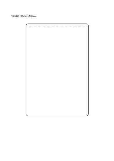 Muovitasku A6+ PVC 115x170mm  50 kpl/pkt