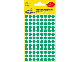 Avery Tarra pyöreä 8mm vihreä, 416 tarraa