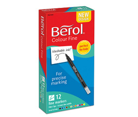 Huopakynä Berol Colourfine 12 väriä