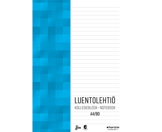 Luentolehtiö A4/80 viivoitettu 5 kpl/pkt