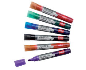 Valkotaulukynä Nobo värilajitelma 6 väriä