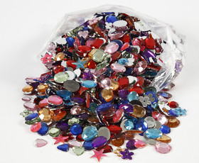 Akryylitimantit 10-15mm lajitelma 1600kpl 