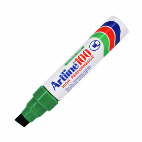 Huopakynä Artline 100 vihreä 7,5-12mm viisto kärki  6 kpl/pkt