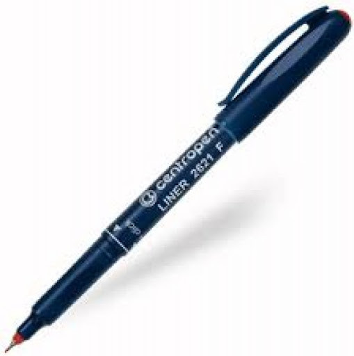 Kuitukärkikynä Centropen Liner 2621 0,3 mm musta  10 kpl/pkt