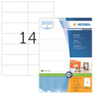 Monikäyttötarra HERMA 4674 tarra 105x42.3mm 14-jakoinen