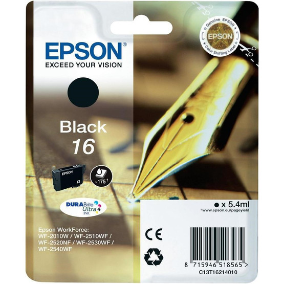 Mustesuihkuväri Epson NO. 16  C13T16214012 musta T1621 
