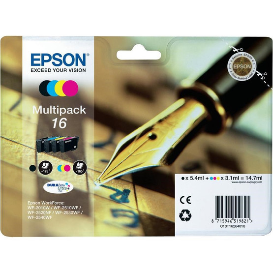 Mustesuihkuväri Epson NO. 16  C13T16264012 Multipack 4-väriä T1626 
