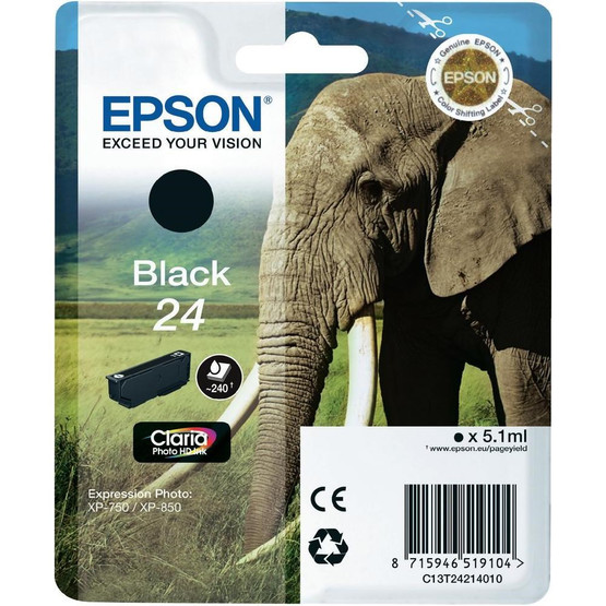 Mustesuihkuväri Epson NO. 24 C13T24214012 musta T2421