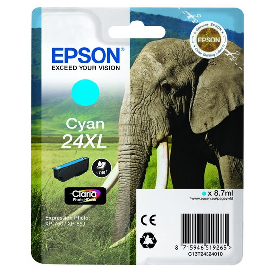 Mustesuihkuväri Epson NO. 24XL  C13T24324012 cyan T2432