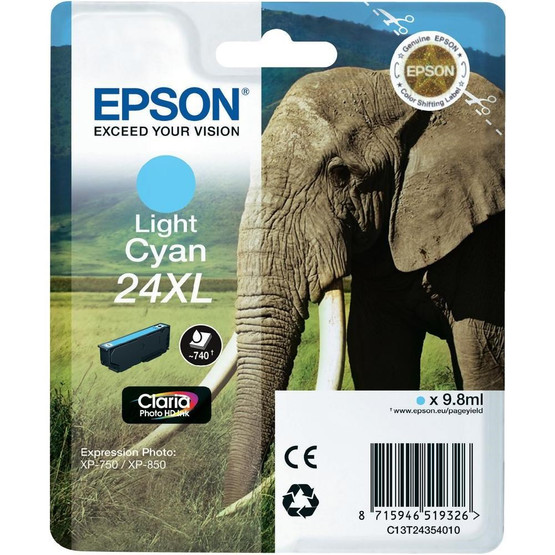 Mustesuihkuväri Epson NO. 24XL  C13T24354012 Light Cyan T2435