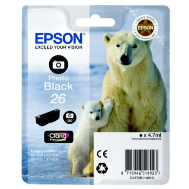 Mustesuihkuväri Epson NO. 26 C13T26114012 Photo musta T2611