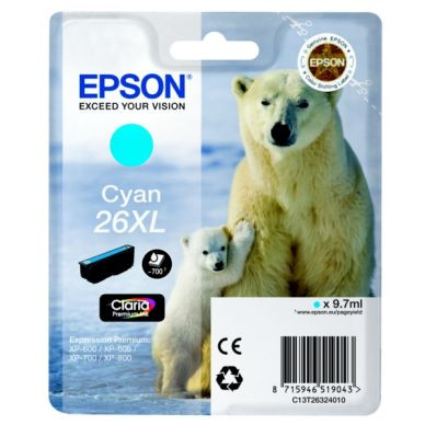 Mustesuihkuväri Epson NO. 26XL C13T26324012 cyan T2632