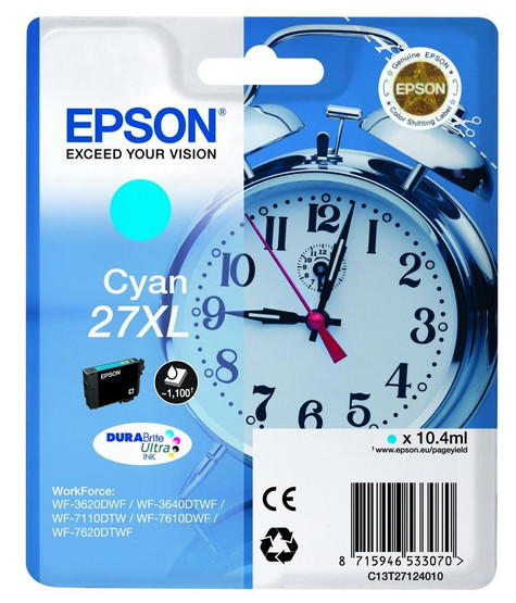 Mustesuihkuväri Epson NO. 27XL C13T27124012 Cyan T2712 