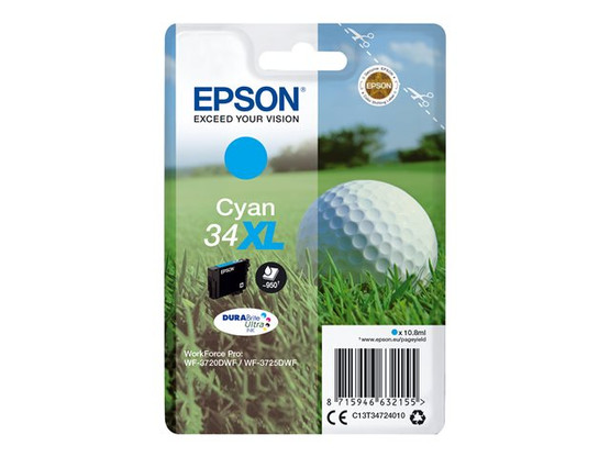 Mustesuihkuväri Epson NO. 34XL  C13T34724010 cyan T3472
