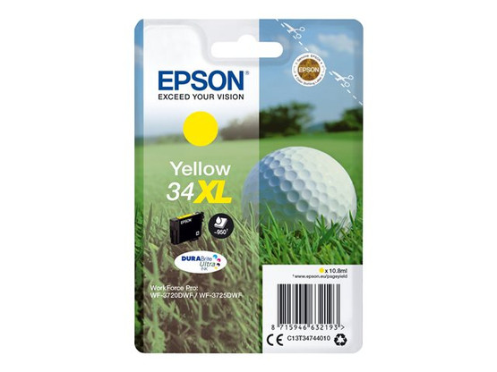 Mustesuihkuväri Epson NO. 34XL  C13T34744010 Yellow  T3474 