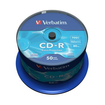 CD-R levy Verbatim 700MB 52X spindle / 50 kpl