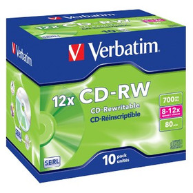 CD-RW levy Verbatim DataLifePlus 8-12X High Speed / 10 kpl