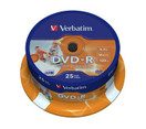 DVD-R levy Verbatim 4,7GB 16x, spindle / 25 kpl