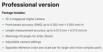 Artec Metrology Kit (Professional version)