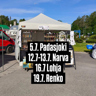 Heinäkuun markkinakiertueen paikkakuntia