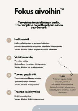 Fokus aivoihin™ treeniohjelma